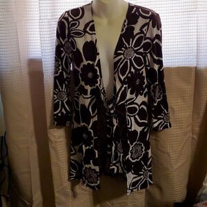 CAbi | 902 Style Floral Tie Front Cardigan